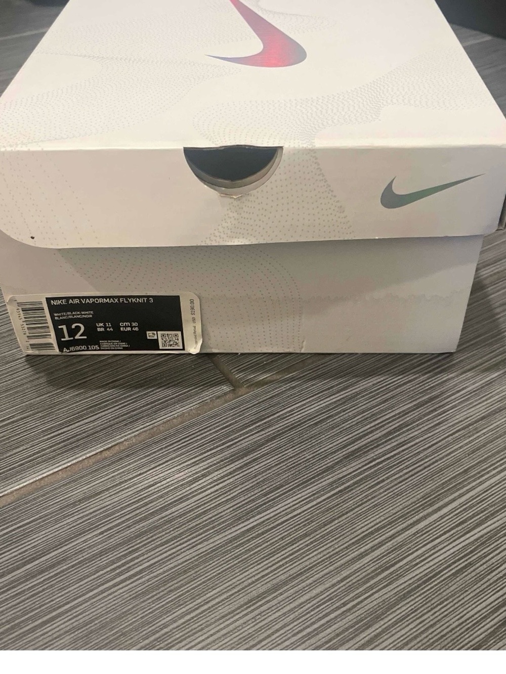 Nike Iridescent Swoosh White Shoe Box